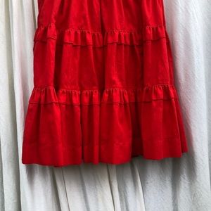 Red ruffle skirt